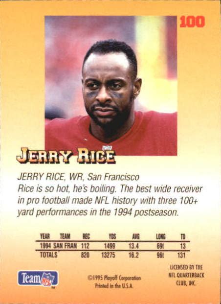 1995 Playoff Prime #100 Jerry Rice - NM-MT