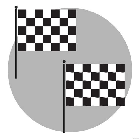 Wavy Checkered Flag Vector