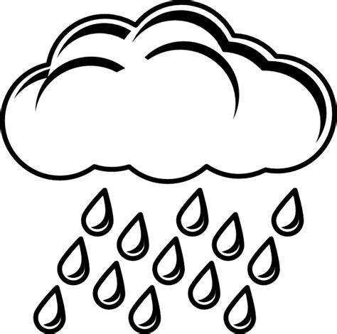 Rain Clipart Black And White Free - malaynesra