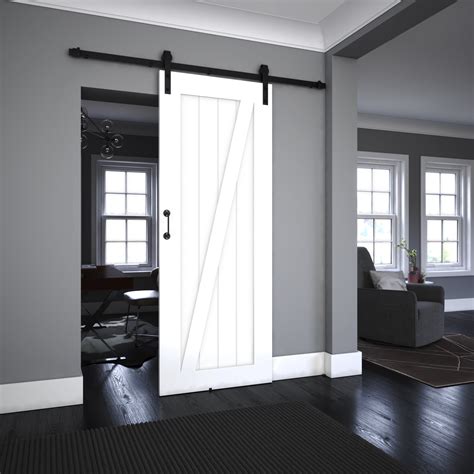 72-in. Matte Black Barn Door Hardware Kit | EightDoors