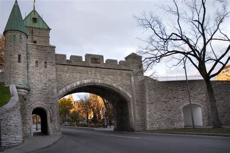 Quebec City Wall stock image. Image of defense, city, fortified - 1429025