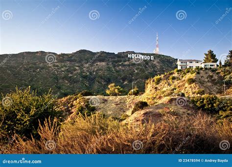 View of Hollywood Sign in Los Angeles Editorial Stock Image - Image of ...