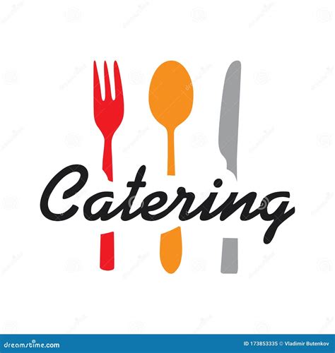 Vector Logo of Catering, Restaurant and Serving Stock Illustration ...