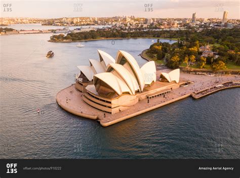 October 19, 2019: Aerial view of the Sydney Opera House, Sydney, New ...