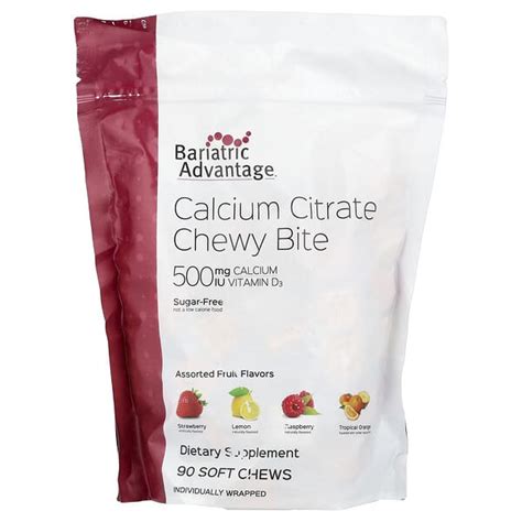 Bariatric Advantage, Calcium Citrate Chewy Bite, Sugar-Free, Assorted ...