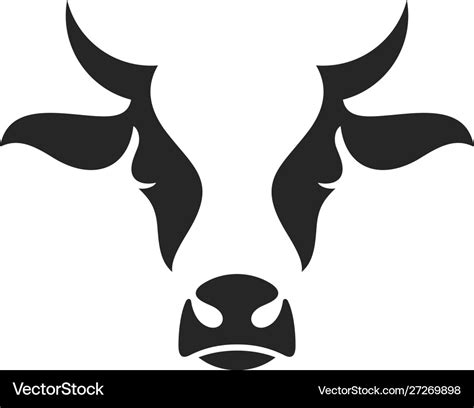 Cow head logo Royalty Free Vector Image - VectorStock