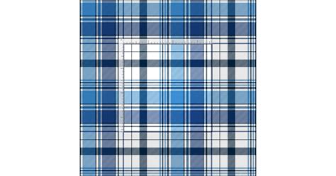 Classic Blue Plaid Fabric | Zazzle