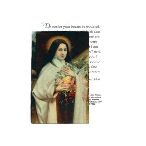 St. Therese Prayer Card - Society of the Little Flower - Canada