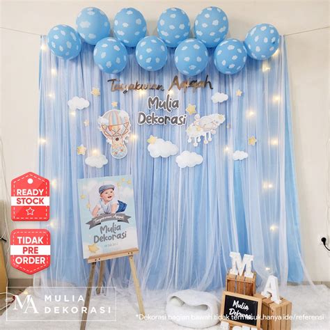 Jual Dekorasi Backdrop Photobooth Syukuran Tasyakuran Aqiqah Ulang Tahun Khitan Anak 4 7 Bulanan ...