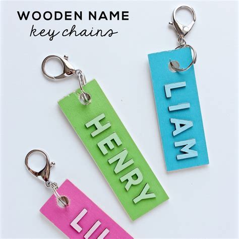 DIY Wooden Name Key Chains - Thirty Handmade Days