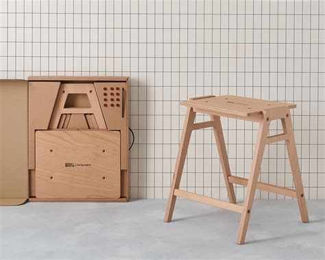 The Stackable, Flat-Pack Lab Stool by King & Webbon