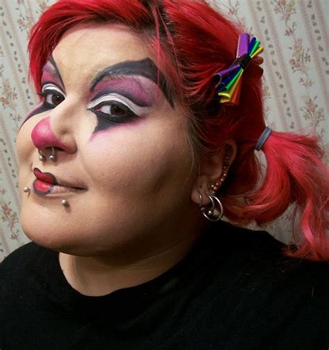 Fashion Hairstyles: girl clown makeup