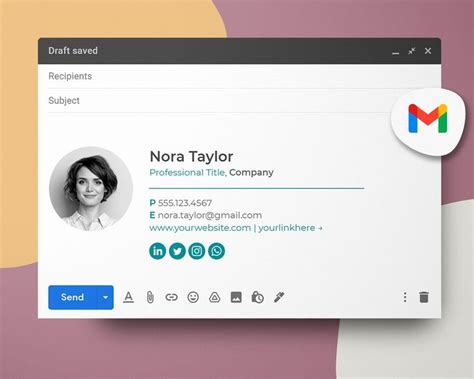 Gmail Email Signature Template, Signature Design, Email signature ...
