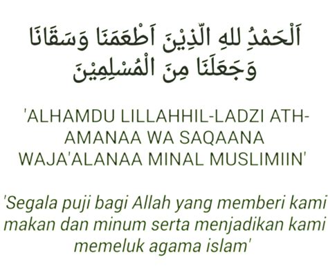 Doa Makan, Selepas Makan Dan Jika Terlupa Baca Bismillah