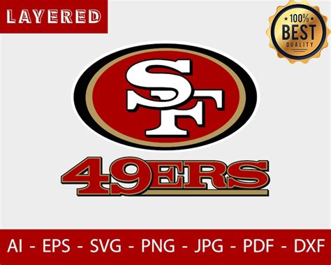 San Francisco 49ers Logo svg San Francisco 49erss cricut file | Etsy