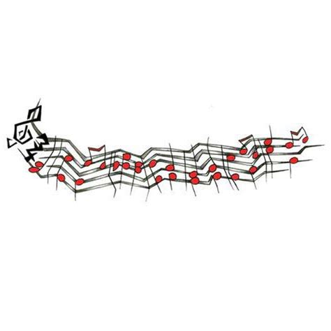 Abstract Music Notes Armband Tattoo Design - TattooWoo.com