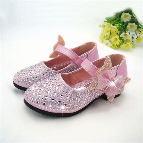 Fashion Girls Shoes Rhinestone Glitter Leather Shoes For Girls Spring Children Princess Shoes ...