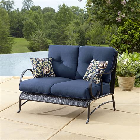 La-Z-Boy Outdoor Avery Loveseat - Blue - Outdoor Living - Patio ...