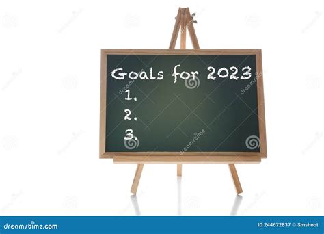 Goals for 2023 Written on Chalkboard on White Background Stock Image ...