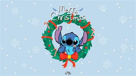 #9 : Fond d'écran Disney Stitch Christmas | Wallpaper | MakeupByAzadig