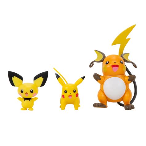 POKEMON - Pichu, Pikachu, Raichu - Multipack Evolution : ShopForGeek.com: Figurine Pokemon