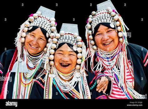 Traditionally dressed Akha hill tribe woman in northern Thailand Stock ...