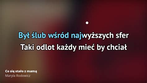 Maryla Rodowicz – Co się stało z mamą | Tekst piosenki, tłumaczenie i ...