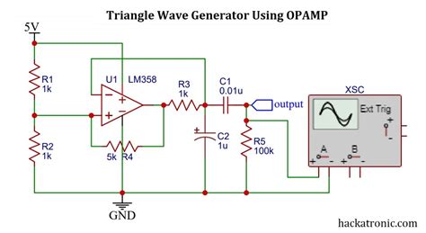 Triangle Wave Generator using OPAMP » Opamp based project