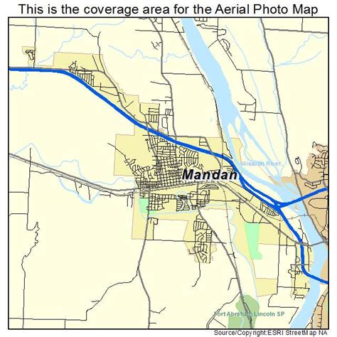 Aerial Photography Map of Mandan, ND North Dakota