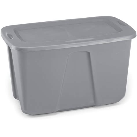 Homz 32 Gal. Plastic Storage Tote, Titanium Silver - Walmart.com