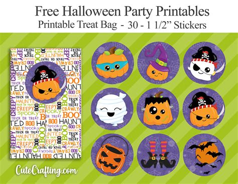 Free Kawaii Halloween Stickers