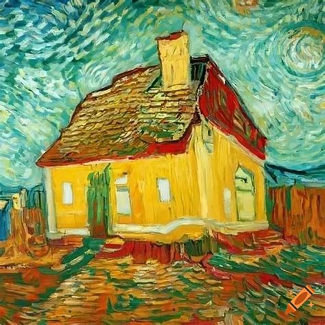 Vincent van gogh's painting of a yellow house on Craiyon