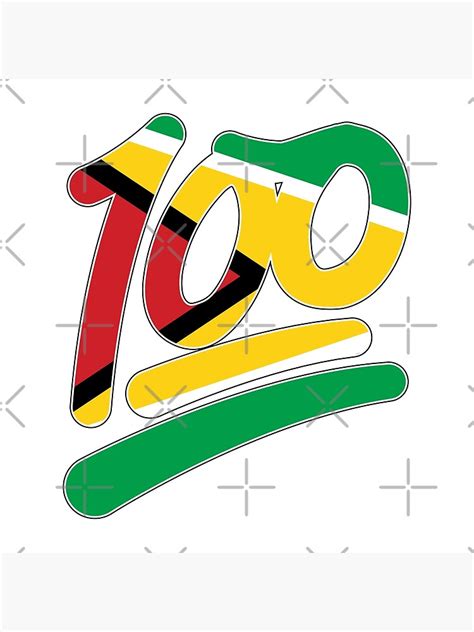 "Guyana Flag 100 Emoji" Poster by identiti | Redbubble