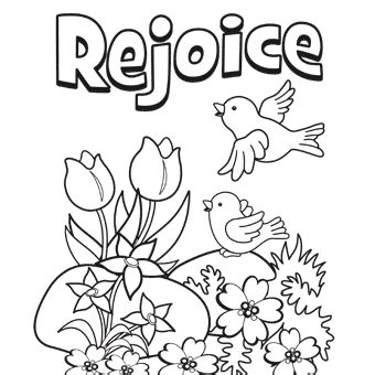 Rejoice In The Lord Coloring Page - CarterropSalazar