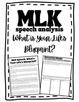 Martin Luther King Jr. - Speech Analysis - Printable - Discussion - MLK