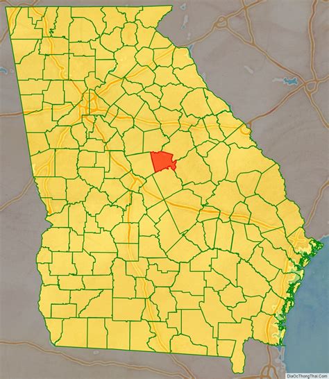 Map of Baldwin County, Georgia - Địa Ốc Thông Thái