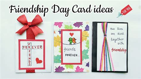 3 Special Card for Friendship Day/Handmade Card for Friends/Simple and ...