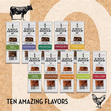 Just A Taste - 10 Simply Snackin' flavors variety pack - FREE shipping