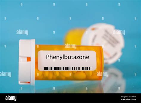 Phenylbutazone pill bottle, conceptual image Stock Photo - Alamy