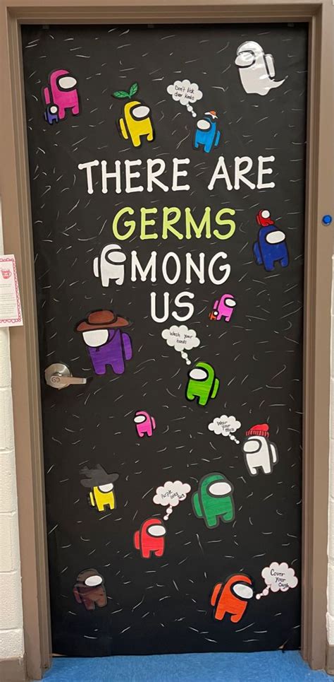 there are germs among us on the door