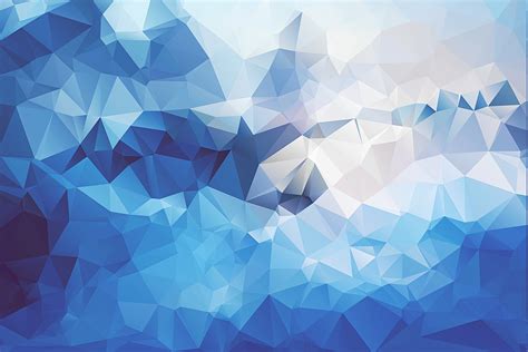 low Poly, Abstract, Blue, Digital Art, Artwork, Geometry Wallpapers HD / Desktop and Mobile ...