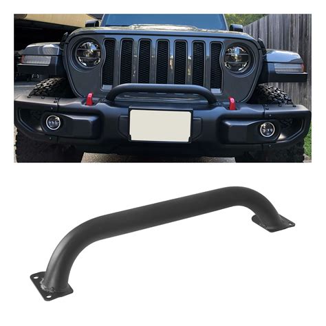 KUAFU Grille Winch Brush Guard Compatible With 2018-2023 Jeep Wrangler ...