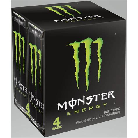 Green Original Monster Energy Drink, Green Original, 16 fl. oz., 4 Pack ...