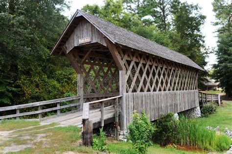 Wooden Covered Bridge Stock Photo - Image: 16005950