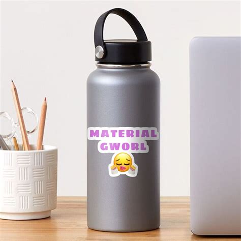 "Material Gworl Tiktok Meme" Sticker for Sale by lila-marie | Redbubble