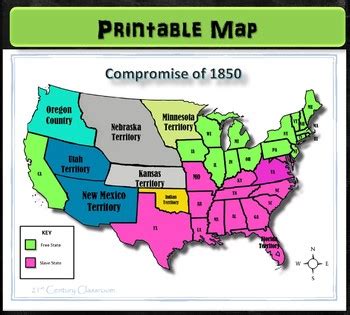 Map: Compromise of 1850 by 21st Century Classroom | TpT