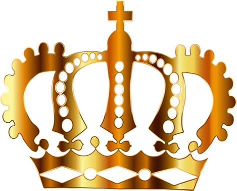 Gold Royal Crown Silhouette No Background - Openclipart