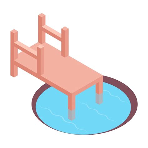 Premium Vector | Isometric illustration of a modern wall fountain
