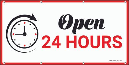 Open 24 Hours Banner