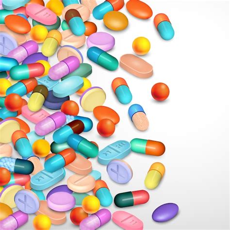 Free Vector | Realistic pills background